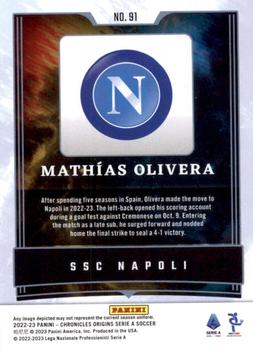 2022-23 Panini Chronicles - Origins Serie A #91 Mathias Olivera Back