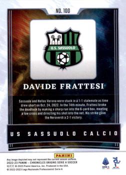 2022-23 Panini Chronicles - Origins Serie A #100 Davide Frattesi Back