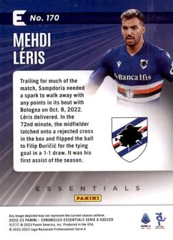 2022-23 Panini Chronicles - Essentials Serie A #170 Mehdi Leris Back