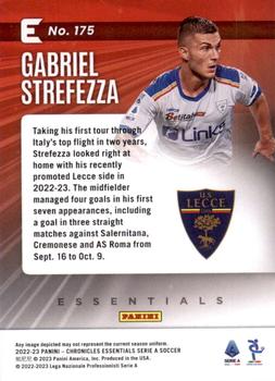2022-23 Panini Chronicles - Essentials Serie A #175 Gabriel Strefezza Back