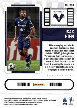 2022-23 Panini Chronicles - Contenders Optic Rookie Ticket Serie A #293 Isak Hien Back