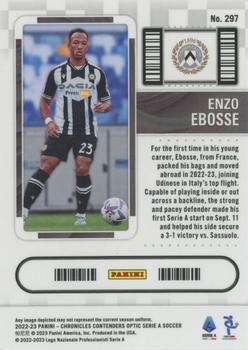 2022-23 Panini Chronicles - Contenders Optic Rookie Ticket Serie A #297 Enzo Ebosse Back