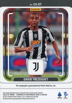 2022-23 Panini Chronicles - Contenders Autographs Serie A #CA-DT David Trezeguet Back