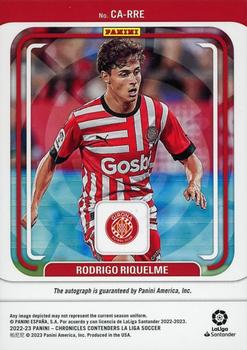 2022-23 Panini Chronicles - Contenders Autographs La Liga #CA-RRE Rodrigo Riquelme Back