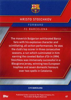 2022-23 Topps Chrome FC Barcelona: Més Que Un Club #47 Hristo Stoichkov Back