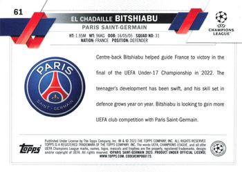 2022-23 Topps Chrome UEFA Club Competitions #61 El Chadaille Bitshiabu Back