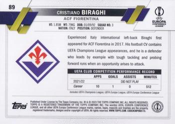 2022-23 Topps Chrome UEFA Club Competitions #89 Cristiano Biraghi Back