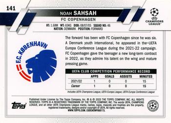 2022-23 Topps Chrome UEFA Club Competitions #141 Noah Sahsah Back