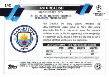 2022-23 Topps Chrome UEFA Club Competitions #142 Jack Grealish Back