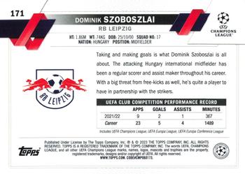 2022-23 Topps Chrome UEFA Club Competitions #171 Dominik Szoboszlai Back