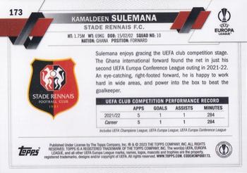 2022-23 Topps Chrome UEFA Club Competitions #173 Kamaldeen Sulemana Back