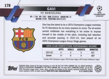 2022-23 Topps Chrome UEFA Club Competitions #178 Gavi Back