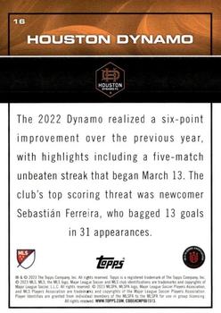 2023 Topps MLS #16 Houston Dynamo Back