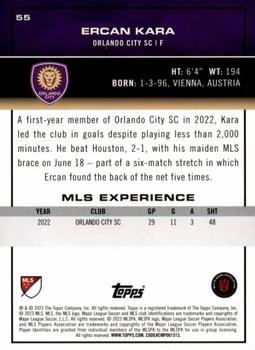 2023 Topps MLS #55 Ercan Kara Back