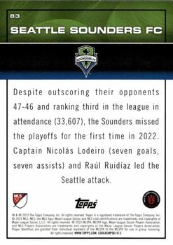 2023 Topps MLS #83 Seattle Sounders FC Back