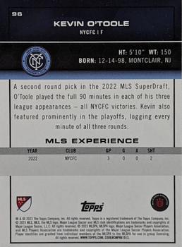 2023 Topps MLS #96 Kevin O'Toole Back