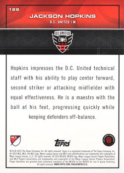 2023 Topps MLS #129 Jackson Hopkins Back