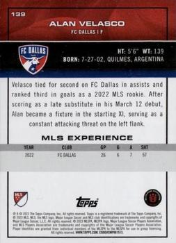 2023 Topps MLS #139 Alan Velasco Back