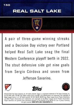 2023 Topps MLS #150 Real Salt Lake Back