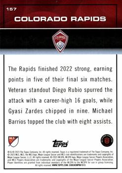 2023 Topps MLS #157 Colorado Rapids Back