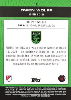 2023 Topps MLS #162 Owen Wolff Back