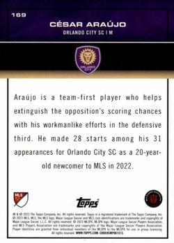 2023 Topps MLS #169 César Araújo Back