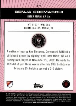 2023 Topps MLS #173 Benja Cremaschi Back