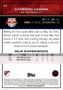 2023 Topps MLS - Soccer Tile #37 Cameron Harper Back