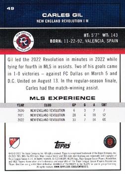 2023 Topps MLS - Soccer Tile #49 Carles Gil Back