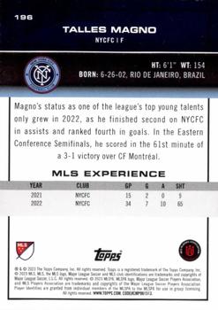 2023 Topps MLS - Soccer Tile #196 Talles Magno Back