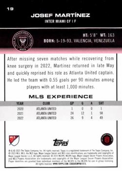 2023 Topps MLS - Blue Foil #19 Josef Martínez Back