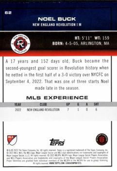 2023 Topps MLS - Blue Foil #62 Noel Buck Back