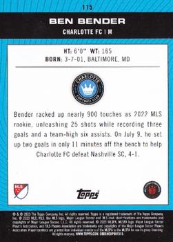 2023 Topps MLS - Blue Foil #115 Ben Bender Back