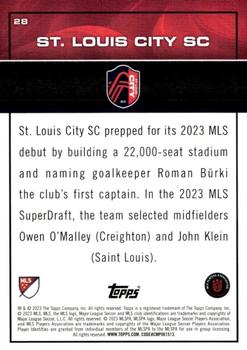 2023 Topps MLS - Green Foil #28 St. Louis City SC Back