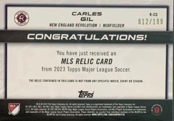 2023 Topps MLS - MLS Relics Blue #R-CG Carles Gil Back