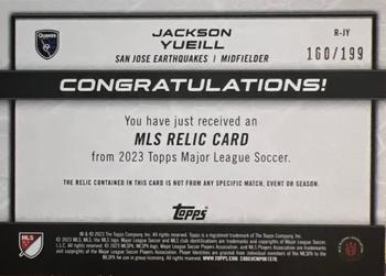 2023 Topps MLS - MLS Relics Blue #R-JY Jackson Yueill Back