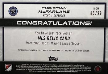 2023 Topps MLS - MLS Relics Green #R-CM Christian McFarlane Back