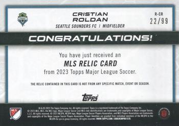 2023 Topps MLS - MLS Relics Green #R-CR Cristian Roldan Back