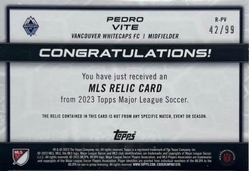 2023 Topps MLS - MLS Relics Green #R-PV Pedro Vite Back
