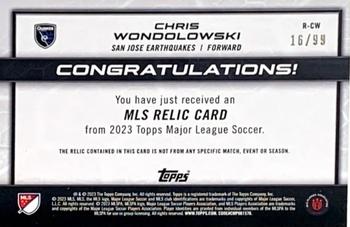 2023 Topps MLS - MLS Relics Green #R-CW Chris Wondolowski Back