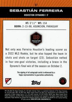 2023 Topps MLS - Base Autographs #57 Sebastián Ferreira Back