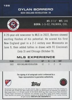 2023 Topps MLS - Base Autographs #126 Dylan Borrero Back