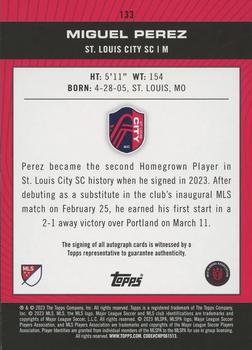 2023 Topps MLS - Base Autographs #133 Miguel Perez Back