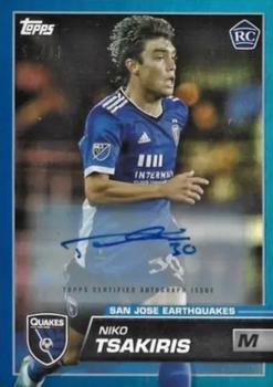 2023 Topps MLS - Base Autographs Blue Foil #161 Niko Tsakiris Front