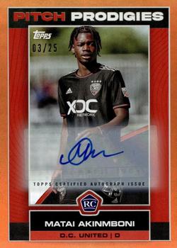 2023 Topps MLS - Base Autographs Orange Foil #121 Matai Akinmboni Front