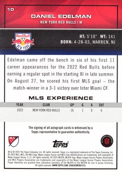 2023 Topps MLS - Base Autographs Red Foil #10 Daniel Edelman Back