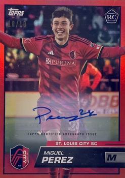 2023 Topps MLS - Base Autographs Red Foil #102 Miguel Perez Front