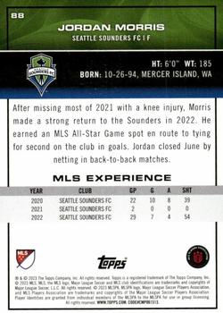 2023 Topps MLS - Icy White Foil #88 Jordan Morris Back