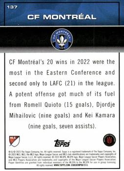 2023 Topps MLS - Icy White Foil #137 CF Montreal Back