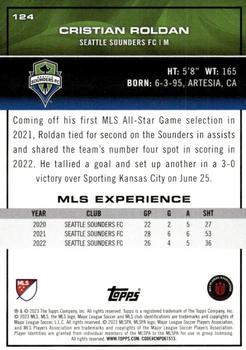 2023 Topps MLS - Icy Blue Foil #124 Cristian Roldan Back